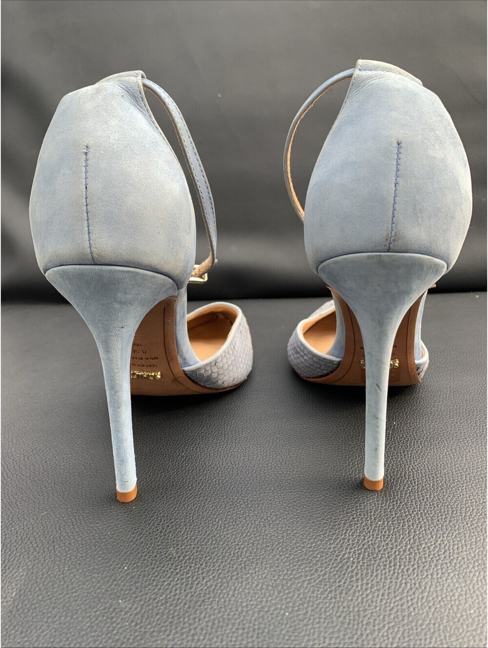 Schultz Light Blue Heels Sandals Pumps Pointed Toe Sz 8.5 - Picture 7 of 10